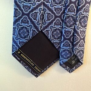 Ermenegildo Zegna Blue Patterned Tie